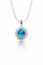 Azure Lumiere Halo Pendant