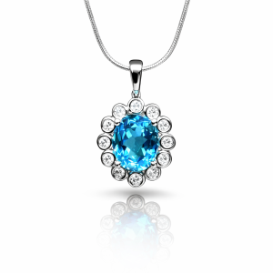 Azure Lumiere Halo Pendant
