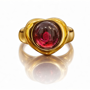 Corazon Garnet Heart Ring