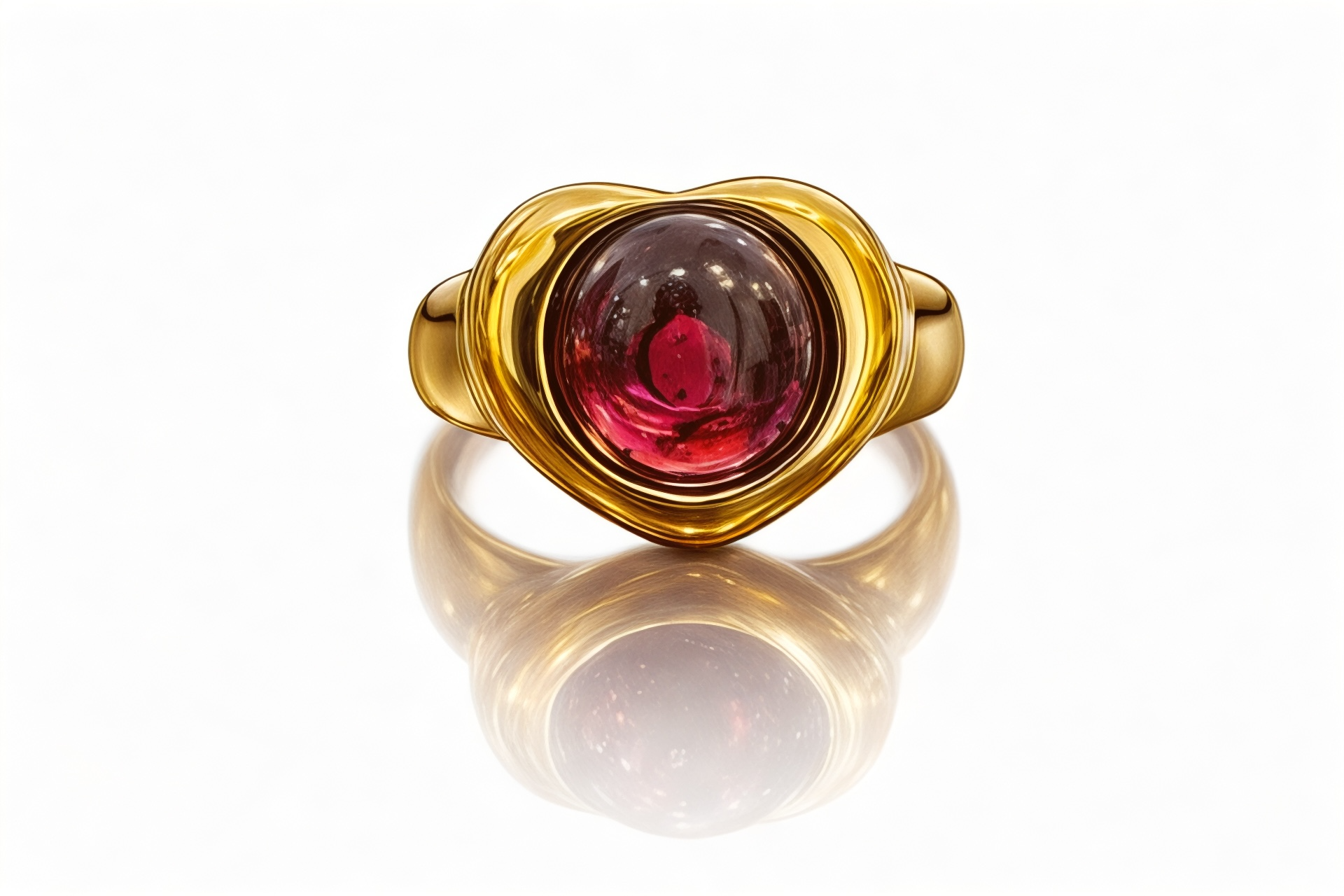 garnet ring Corazon Garnet Heart Ring