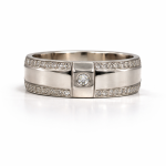 The Aureon Two Tone Wedding Band