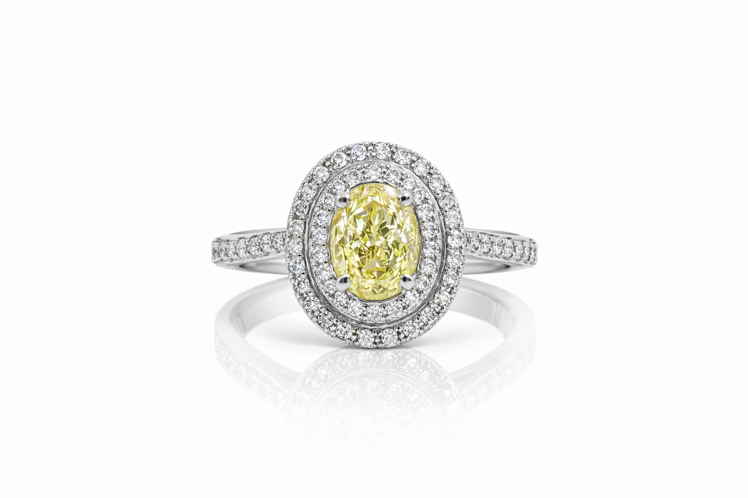 yellowdiamondring The Aurelia Oval Halo Ring