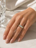 Aurelius Two Tone Diamond Band