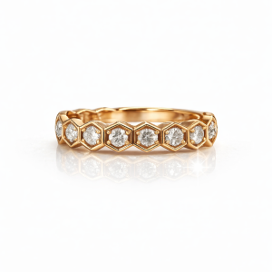 The Roselle Hexa Diamond Band