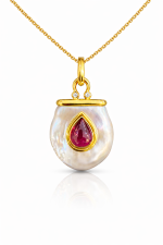 Rose Lumiere Pearl Pendant