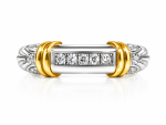 Aurelius Two Tone Diamond Band