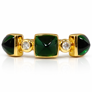 Aurelia Pyramid Emerald Ring