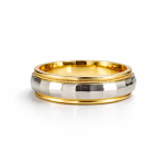 Atlas Two Tone Wedding Band