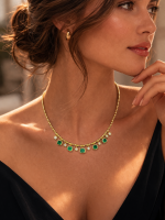 Verona Emerald Cascade Necklace