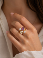 Aurora Duet Briolette Ring