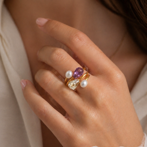Aurora Duet Briolette Ring