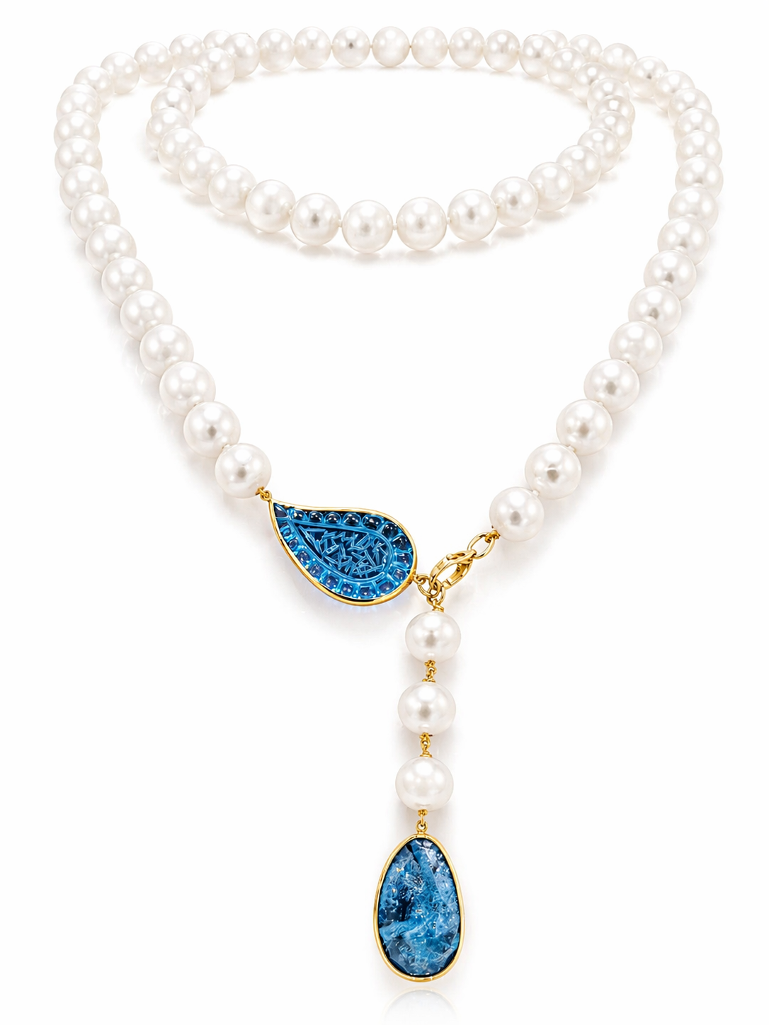 pearl necklace Azure Paisley Pearl Necklace