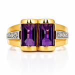 Aurelius Two Tone Diamond Band