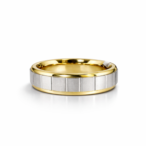 Atlas Two Tone Wedding Band