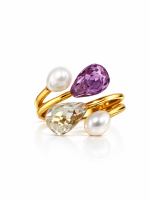 Aurora Duet Briolette Ring