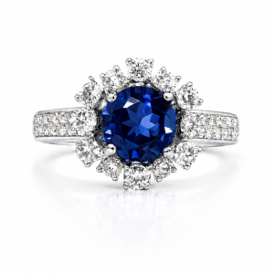Celestial Sapphire Halo Ring