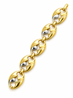 Aurelia Wave Two Tone Gold Bracelet