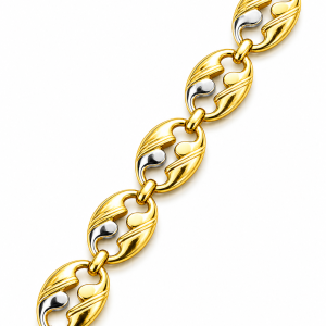 Aurelia Wave Two Tone Gold Bracelet